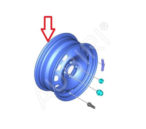 Stahlfelge Ford Transit Courier ab 2023, schwarz, 6.0Jx15, ET45, 5x108, CH63.3