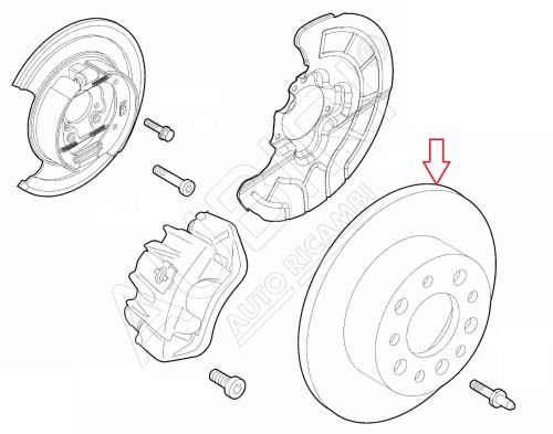 Bremsscheibe Fiat Ducato, Jumper, Boxer ab 2021 hinten, 280 mm