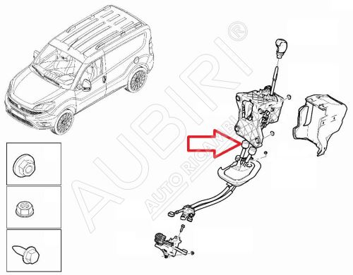 Zugdraht für Schaltung Getriebe Citroën Berlingo, Partner ab 2018, Doblo ab 2022 mit Schalthebel - MB6, BE4R