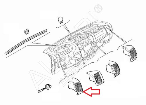 Luftdüse Amaturenbrett links Fiat Ducato 2021-2023