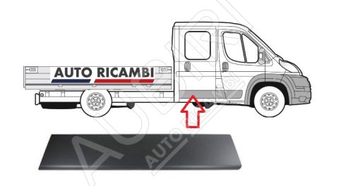 Rammschutzleiste Fiat Ducato ab 2006 rechts, Hecktür, grau