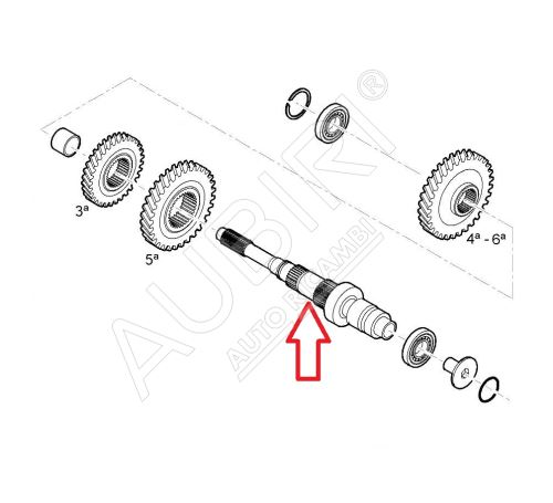 Getriebewelle Fiat Ducato ab 2021 2.2D, Doblo 2010-22 (Haupt-/Kupplungswelle), 13x54 Zähne