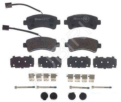 Bremsbeläge Fiat Ducato ab 2006 hinten, 2- Sensoren, mit Zubehör, 20Q, Typ Brembo