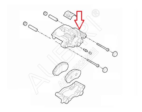 Bremssattel Fiat Ducato ab 2021 hinten rechts, ohne Halter