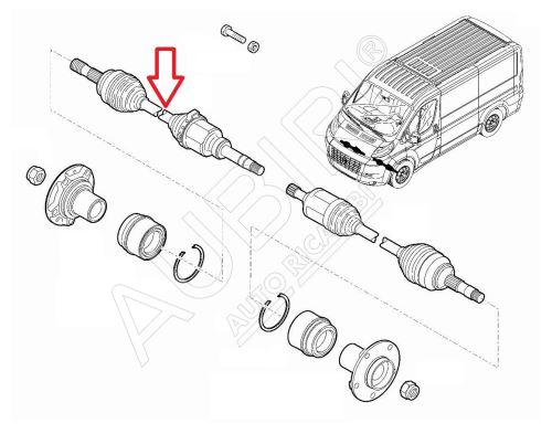 Antriebswelle Fiat Ducato ab 2021 2.2D rechts - M40