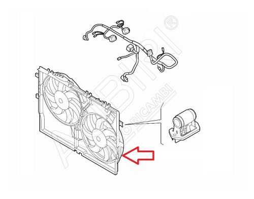 Kühlerlüfter Fiat Ducato ab 2021, 2x Relais und Widerstände, Automatikgetriebe