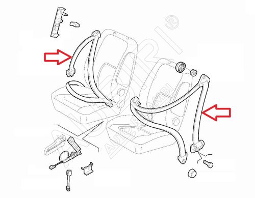 Sicherheitsgurt Fiat Ducato ab 2021 links/rechts