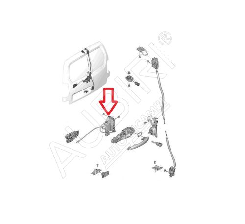 Türschloss hinten Citroën Berlingo, Partner 2008-2018 Mitte, linke Tür