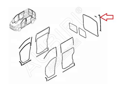 Hecktür Dichtung Renault Trafic ab 2014, Talento 2016-2021 - H2, zwischen Türen