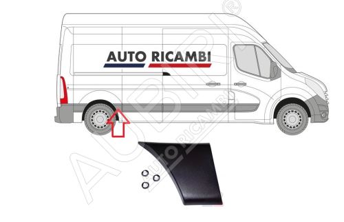 Rammschutzleiste Renault Master ab 2010 rechts, vor dem Hinterrad