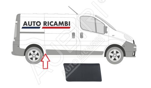 Rammschutzleiste Renault Trafic ab 2001 rechts, vor dem Hinterrad