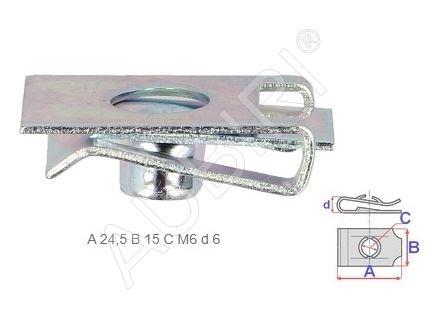 Fiat Ducato 250 Schraubclip M6 - Packung mit 10 Stück