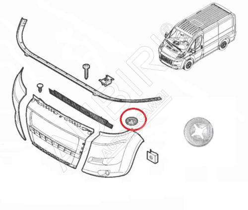 Stossstangenbolzenclip Fiat Ducato ab 2006