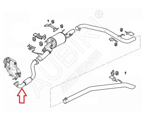 Auspuffrohr vorn mit Flexrohr Fiat Ducato ab 2021 2.2D