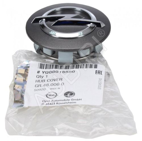 Radnabendeckel Opel mitten drin, 59 mm, anthrazit