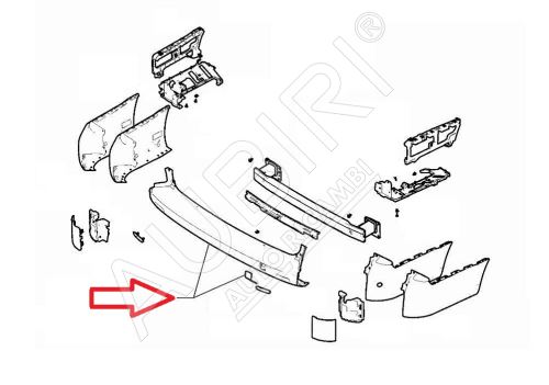 Stossstange hinten Fiat Scudo ab 2022, Citroën Jumpy, Expert ab 2016