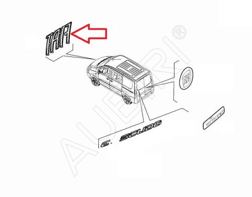 Schriftzug, Emblem “FIAT“ Fiat Scudo ab 2022 vorne