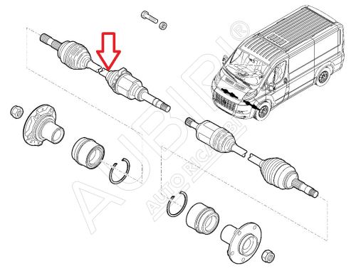 Antriebswelle Fiat Ducato 2018-2021 2.3D rechts, Automatikgetriebe