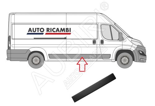 Rammschutzleiste Fiat Ducato ab 2014 rechts, Schiebetür Schwarz