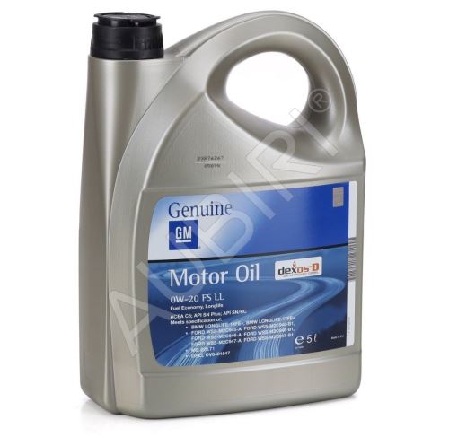 Motoröl GM DEXOS D 0W20 - 5L, Fuel Economy Longlife ACEA C5 API SN+