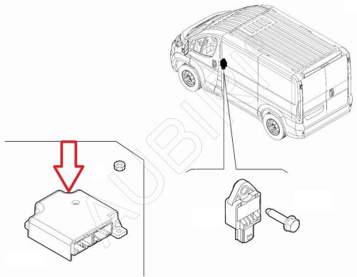 Airbag-Steuergerät Fiat Ducato, Jumper, Boxer, Movano ab 2024