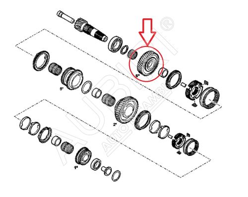 Getriebezahnrad 6. Gang Fiat Ducato ab 2021 2.2D - 45/28 Zähne