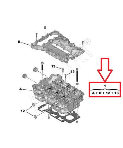Zylinderkopf Citroën Berlingo, Partner, Combo ab 2018 1.2i PuteTech - EBADT