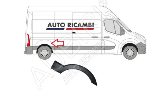 Rammschutzleiste Renault Master ab 2010 rechts, hinten Kotflügelleiste