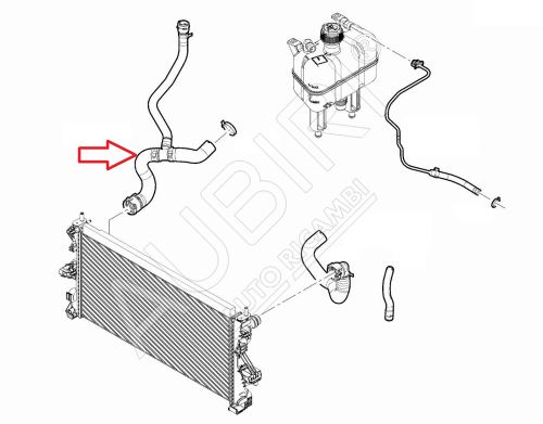 Wasserkühlerschlauch Fiat Ducato 2014-2016 2.0D rechts, unten