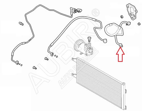 Klimaleitung Fiat Ducato 2016-2021 2.3D vom Kompressor zum Verdampfer