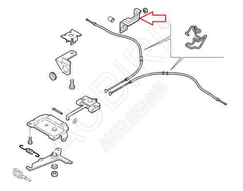 Bremskabelhalter Fiat Ducato, Jumper, Boxer ab 2006 rechts