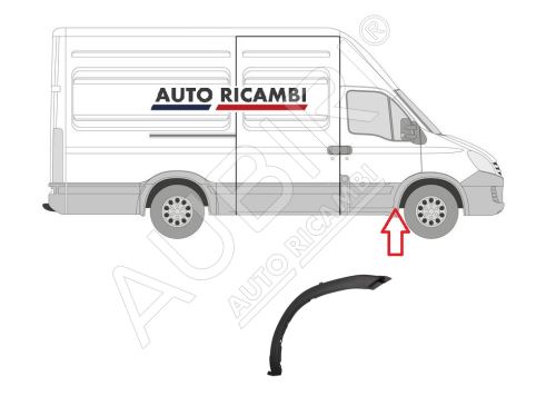 Rammschutzleiste Iveco Daily 2006-2011 35S/35C/50C rechts, Kotflügelleiste