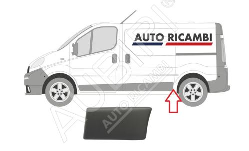 Rammschutzleiste Renault Trafic ab 2001 links, vor dem Hinterrad