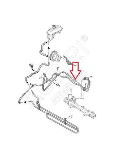 Servolenkungsschlauch Citroën Berlingo, Peugeot Partner 2008-2018