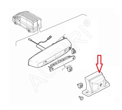 Rückfahrkameraabdeckung Fiat Ducato, Jumper, Boxer ab 2023