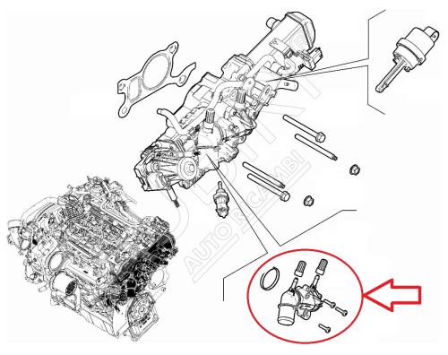 Thermostat Fiat Ducato 2021 2.2D, Doblo 2016-2022 1.6D