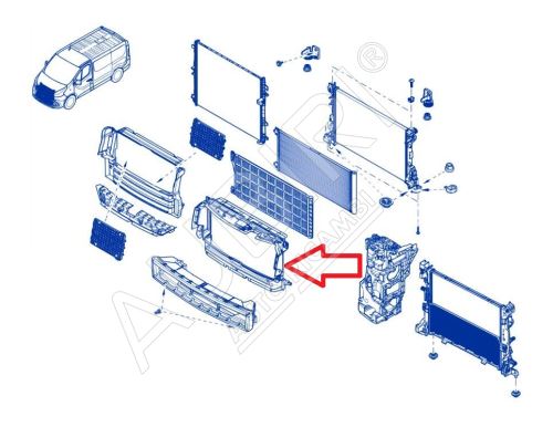 Kühlerabdeckung Renault Trafic ab 2021 Luftleitblech