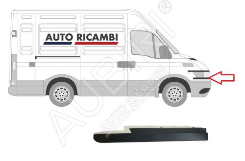 Rammschutzleiste Iveco Daily 2000-2006 rechts, Kunststoff, unten für Kotflügel