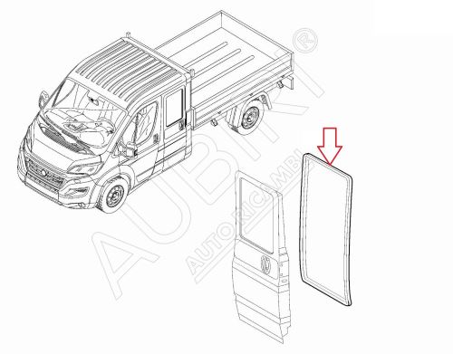 Türdichtung hinten links Fiat Ducato, Jumper, Boxer ab 2014 für Doppelkabine