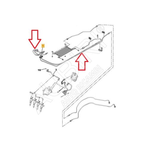 Kraftstoffleitung Citroën Berlingo, Partner 2011-2016 1.6 HDi