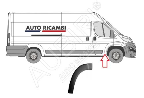 Rammschutzleiste Fiat Ducato ab 2014 rechts, Vorderradstreifen