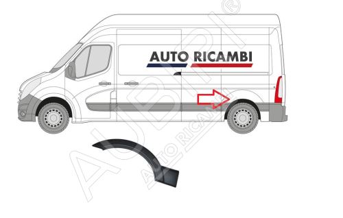 Rammschutzleiste Renault Master ab 2010 links, hinten Kotflügelleiste