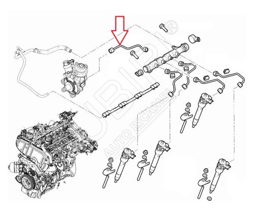 Einspritzpumpe Hochdruckrohr Fiat Ducato ab 2021 2.2D bis Rampe