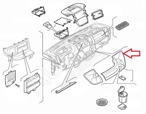 Getränkehalter Fiat Ducato ab 2021 im Armaturenbrett