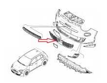 Frontstossstangengrill Fiat 600 ab 2023 Schwarz