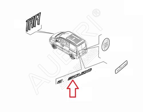 Schriftzug, Emblem "SCUDO" Fiat Scudo ab 2023 hinten