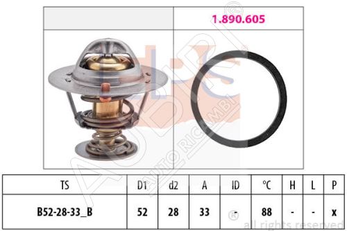 Thermostat Fiat Ducato 2006-2011 2.2D, Ford Transit ab 2000 2.2/2.4 Di/TDCi