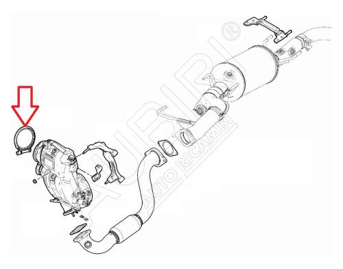 Auspuffschelle Fiat Ducato 2021-2023 2.2D zum Katalysator