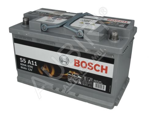 Autobatterie 12V 80Ah/800A Ford Transit ab 2011, Custom, Connect, Courier 315x190x175 mm