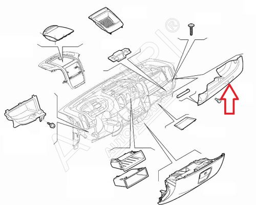 Armaturenbrettbauteil Fiat Ducato ab 2021